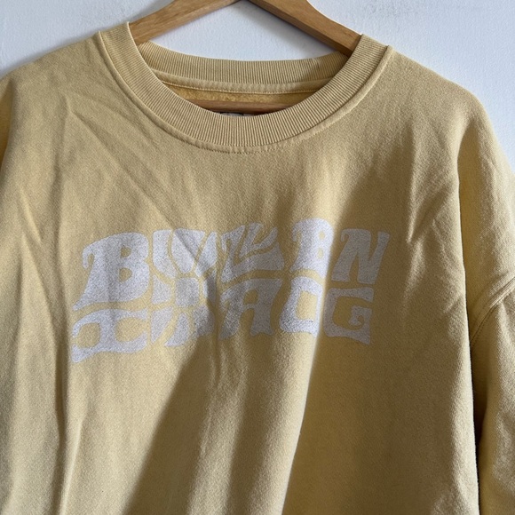 Billabong Yellow/White Twisties Kendall Graphic Cotton Blend Crewneck Sweatshirt - Picture 7 of 11